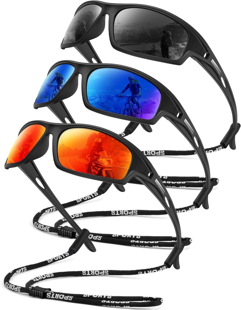 OUKEMAX Polarized Sunglasses Men, Sports Sun Glasses Womens UV400 Protection for Fishing Running Driving - Image 1